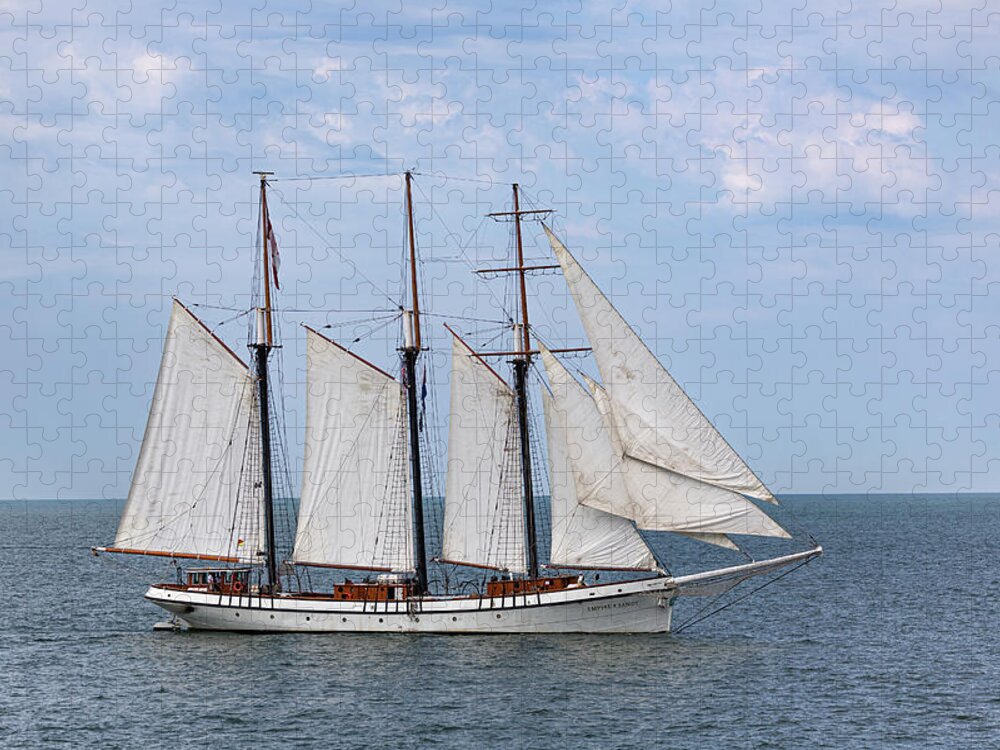 Boats Jigsaw Puzzle featuring the photograph Tall Ship Schooner Empire Sandy by Dale Kincaid