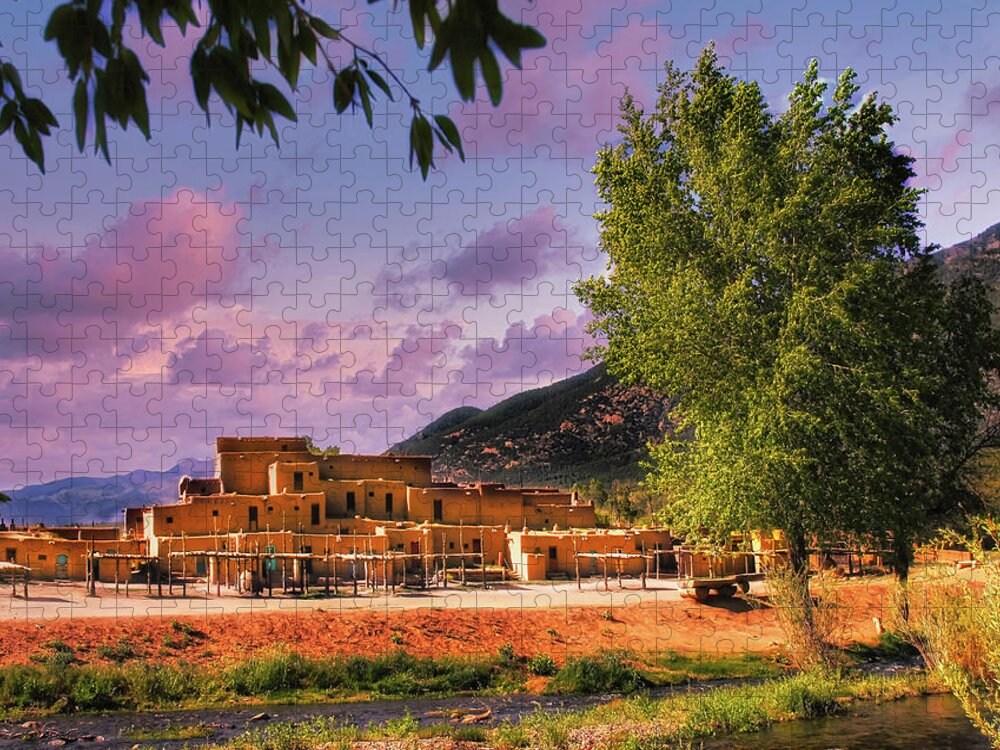 Landscapes Jigsaw Puzzle featuring the photograph Taos Pueblo by Micah Offman