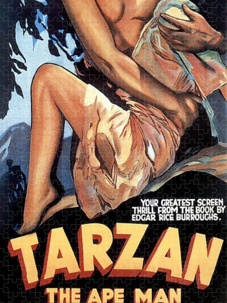 Tarzan the Ape man Vintage film advertising poster reproduction. 