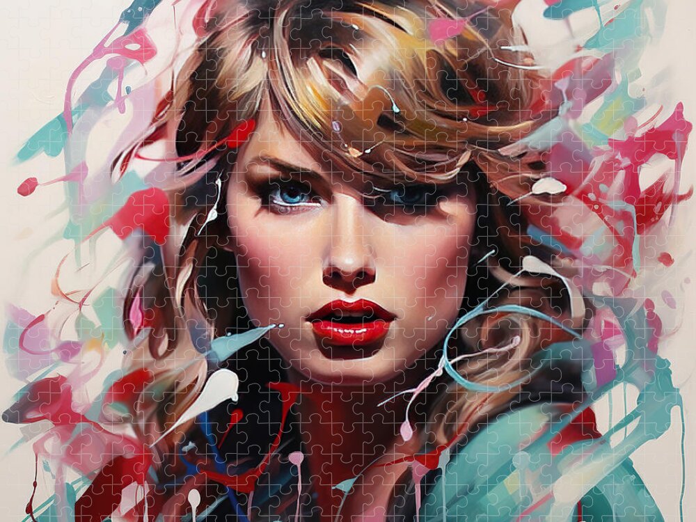 Taylor Swift Art 2 Jigsaw Puzzle by Athena Mckinzie - Fine Art America