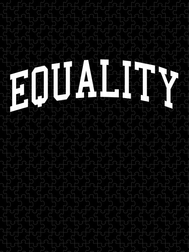 Funny Jigsaw Puzzle featuring the digital art Team Equality by Flippin Sweet Gear