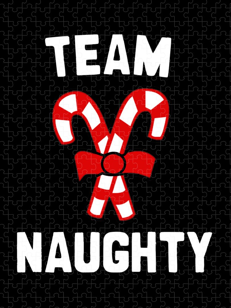 Christmas 2023 Jigsaw Puzzle featuring the digital art Team Naughty by Flippin Sweet Gear