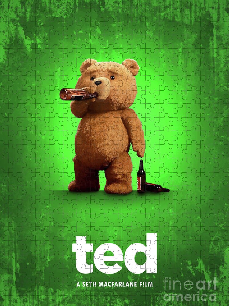 Movie Poster Jigsaw Puzzle featuring the digital art Ted by Bo Kev