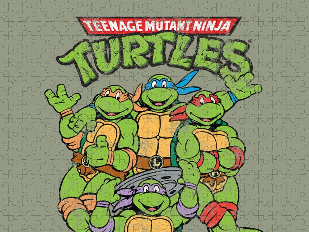 Teenage Mutant Ninja Turtles Classic Retro Logo Jigsaw Puzzle by