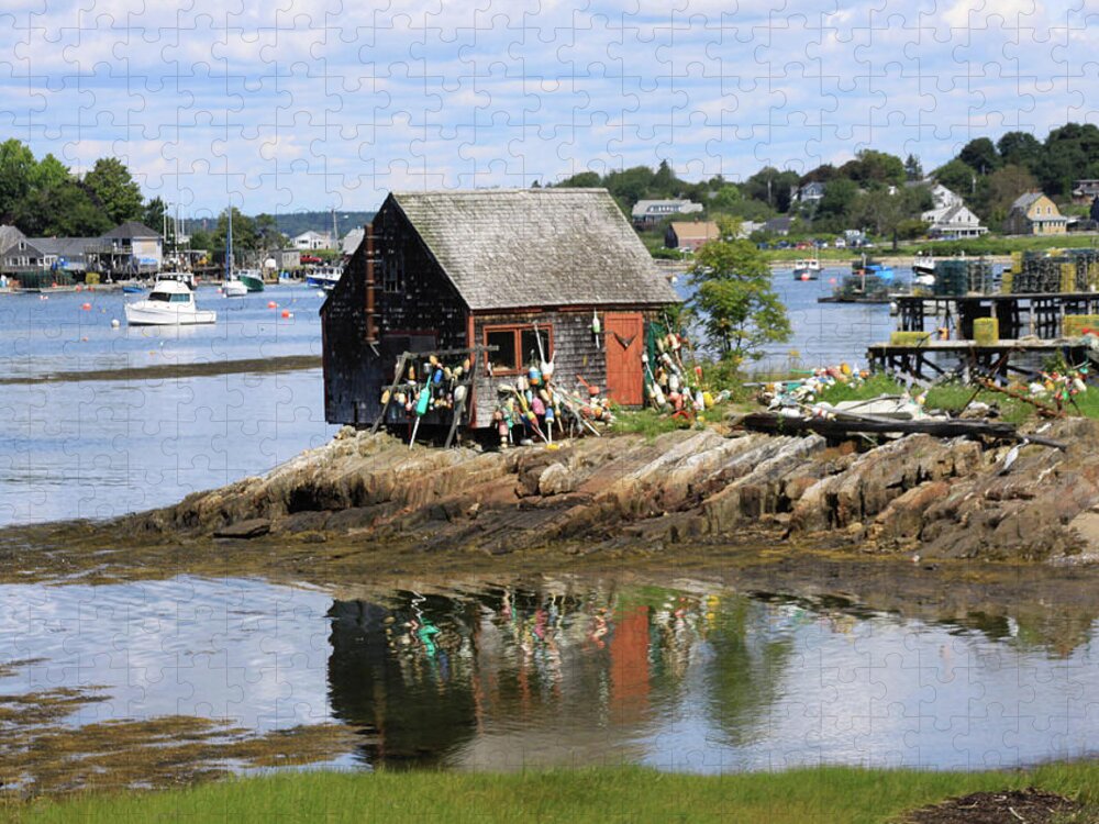 Fish Shack Jigsaw Puzzle featuring the photograph Teetering Fish Shack by Kandy Hurley