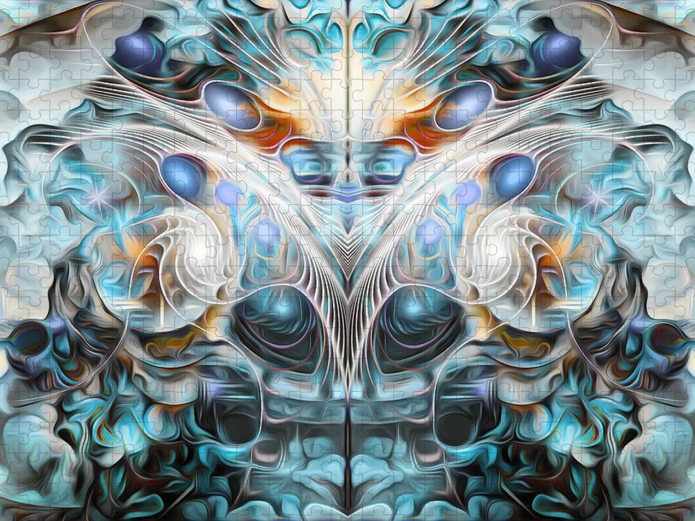 Visionary Jigsaw Puzzle featuring the digital art Tempest be Gone by Jeff Malderez