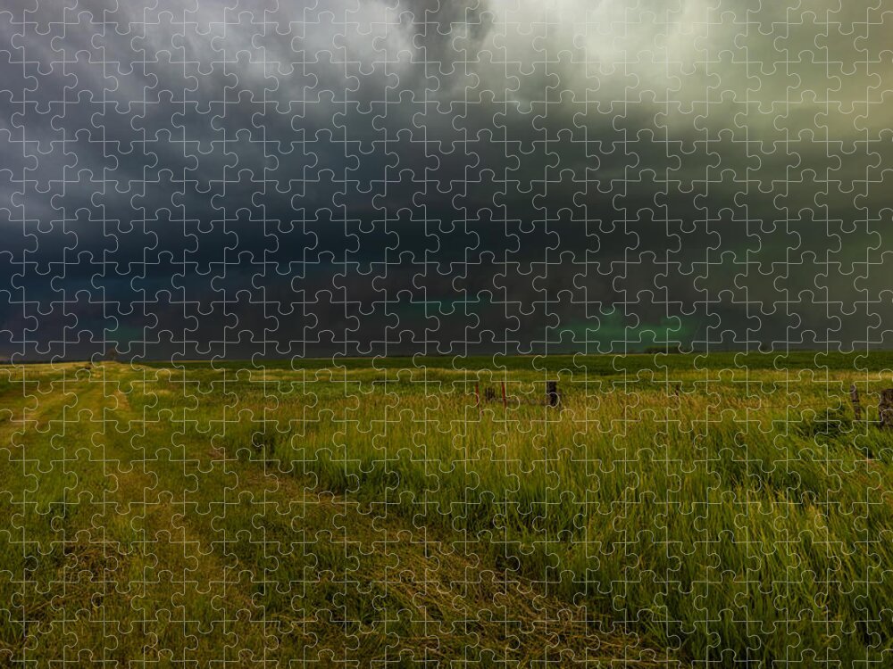 Storm Jigsaw Puzzle featuring the photograph Tension by Aaron J Groen