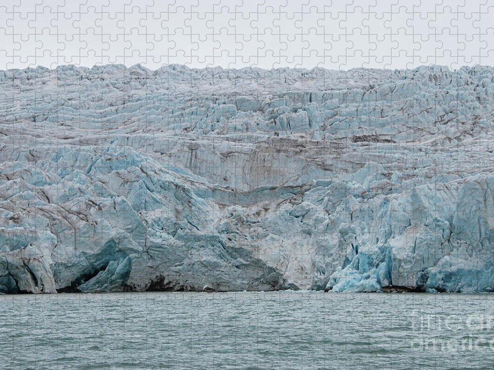 Norway Jigsaw Puzzle featuring the photograph Terminal Face of Nordenskiold Glacier of Svalbard #3 by Nancy Gleason