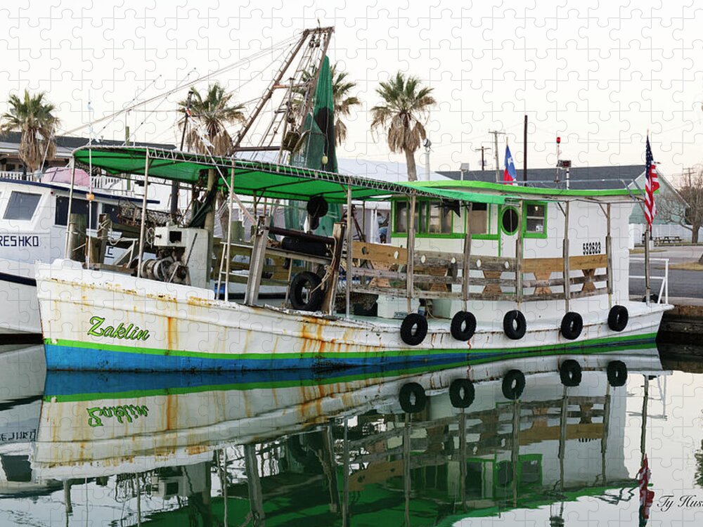 Oyster Boat Jigsaw Puzzle featuring the photograph Texas Oyster Boat by Ty Husak