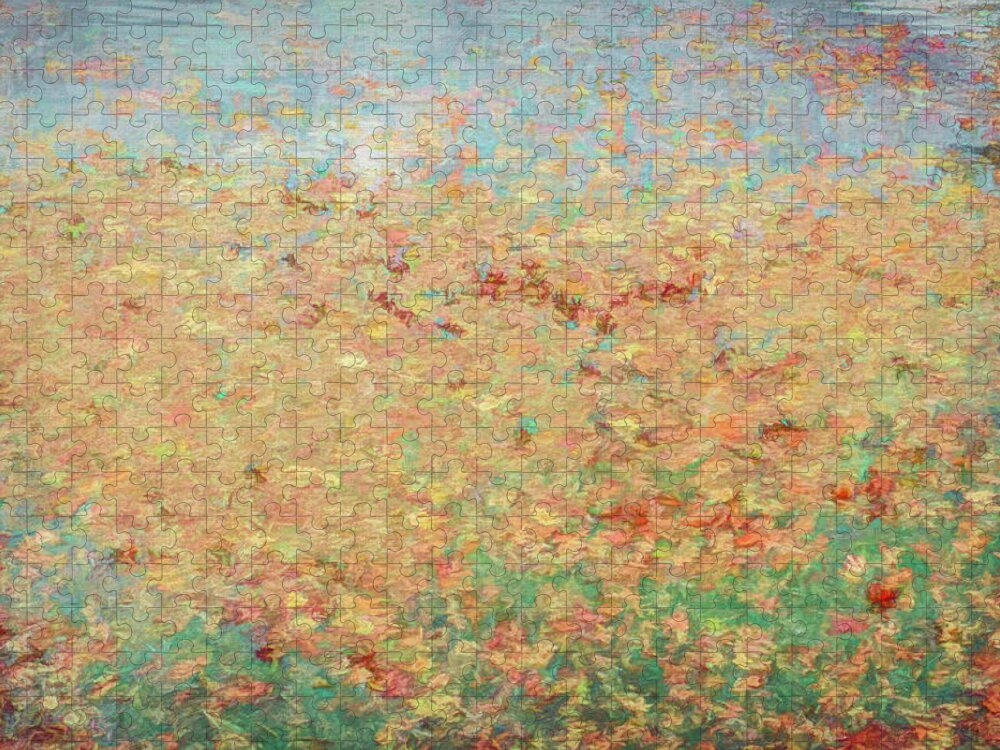 Fall Colors Jigsaw Puzzle featuring the digital art Textures Of The Season by Kevin Lane