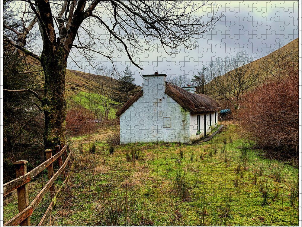 Irish Cottage Jigsaw Puzzle featuring the photograph Thatched by Peggy Dietz