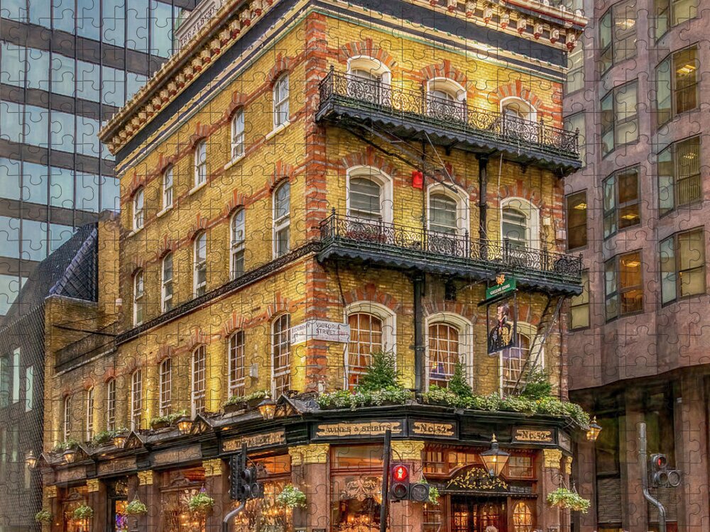 Prince Albert Jigsaw Puzzle featuring the photograph The Albert Pub, London by Marcy Wielfaert