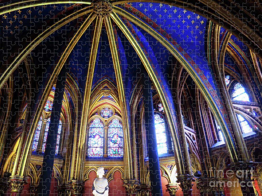 Interior Jigsaw Puzzle featuring the photograph The Apse of Sainte Chappelle by Rick Locke - Out of the Corner of My Eye