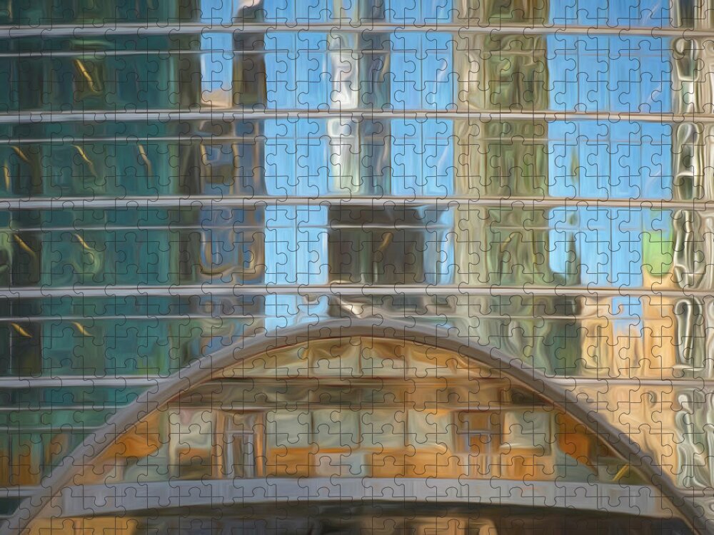 Digital Art Jigsaw Puzzle featuring the photograph The Art in architecture by Jim Pearson