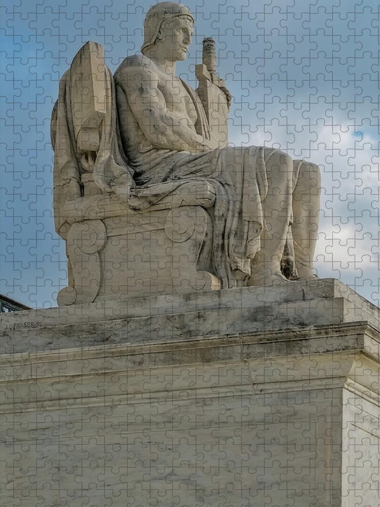 Scotus Jigsaw Puzzle featuring the photograph The Authority Of Law by Susan Candelario