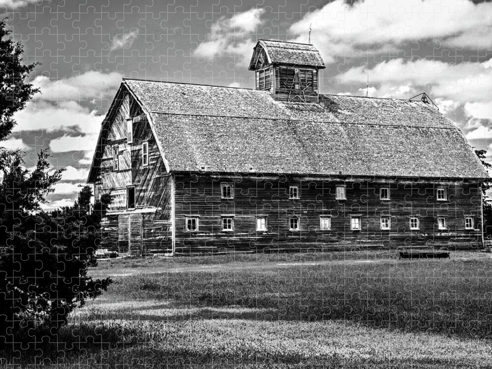 Barn Jigsaw Puzzle featuring the photograph The Big Barn by Michael Ciskowski