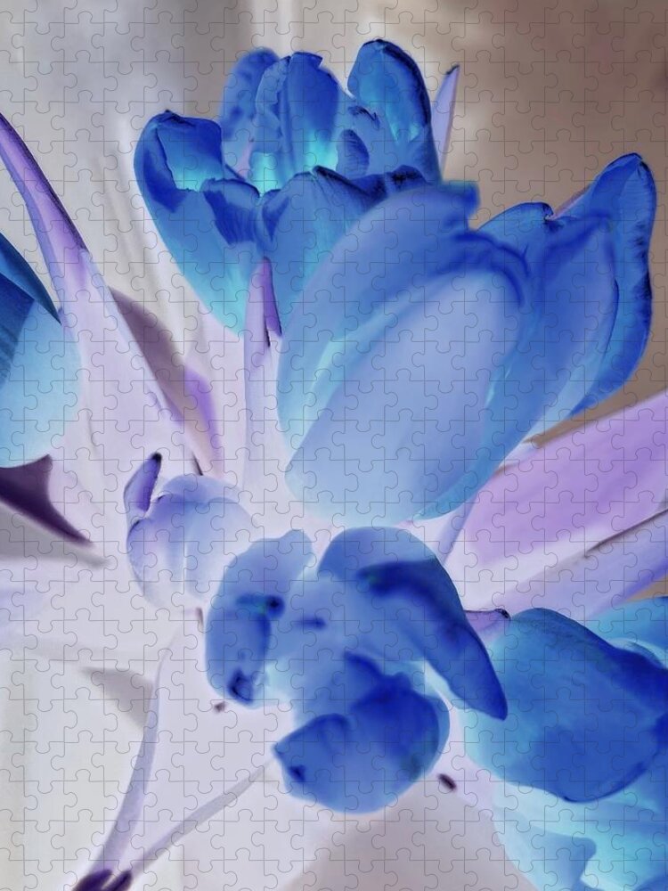 Flower Jigsaw Puzzle featuring the photograph The blues by Nicole March