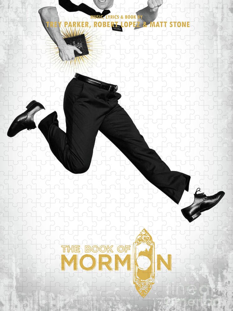 Musical Poster Jigsaw Puzzle featuring the digital art The Book Of Mormon by Bo Kev