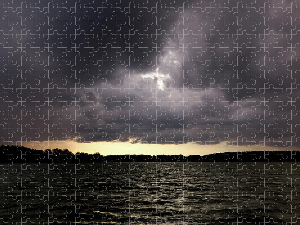 Evening Jigsaw Puzzle featuring the photograph The Cross Cloud by Ed Williams