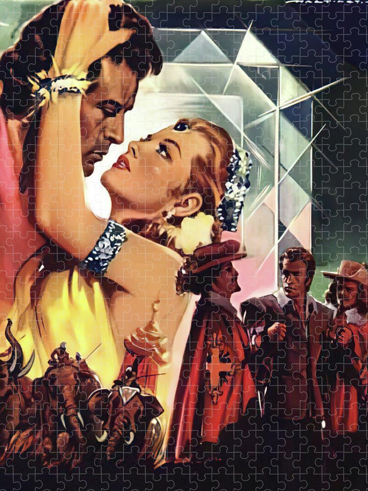 Diamond Jigsaw Puzzle featuring the painting ''The Diamond Queen'', 1953, movie poster painting by Luigi Martinati by Movie World Posters