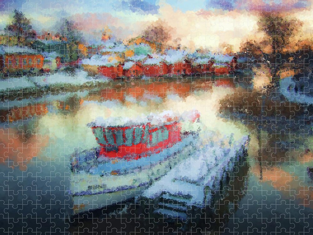 Jigsaw Puzzle featuring the digital art The dock by Armin Sabanovic