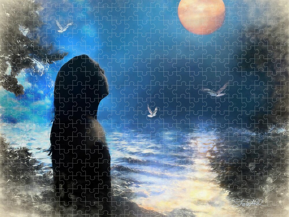 Moon Jigsaw Puzzle featuring the photograph The Dreamer by Shara Abel