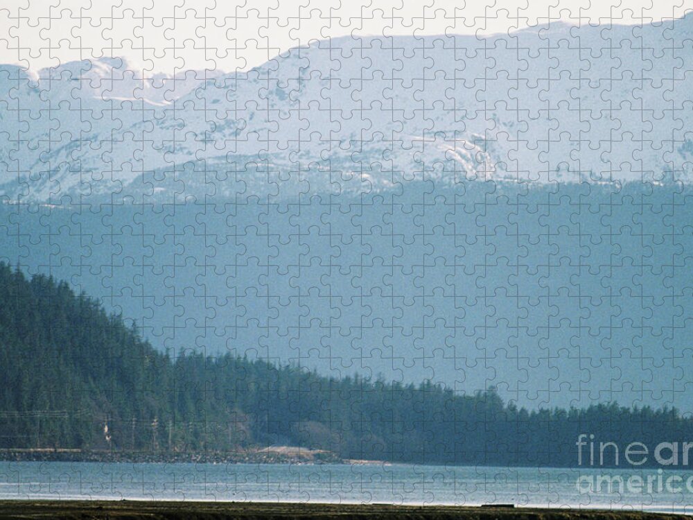 #alaska #juneau #ak #cruise #tours #vacation #peaceful #douglas #outerpoint #capitalcity Jigsaw Puzzle featuring the photograph The Drive Around The Bend by Charles Vice