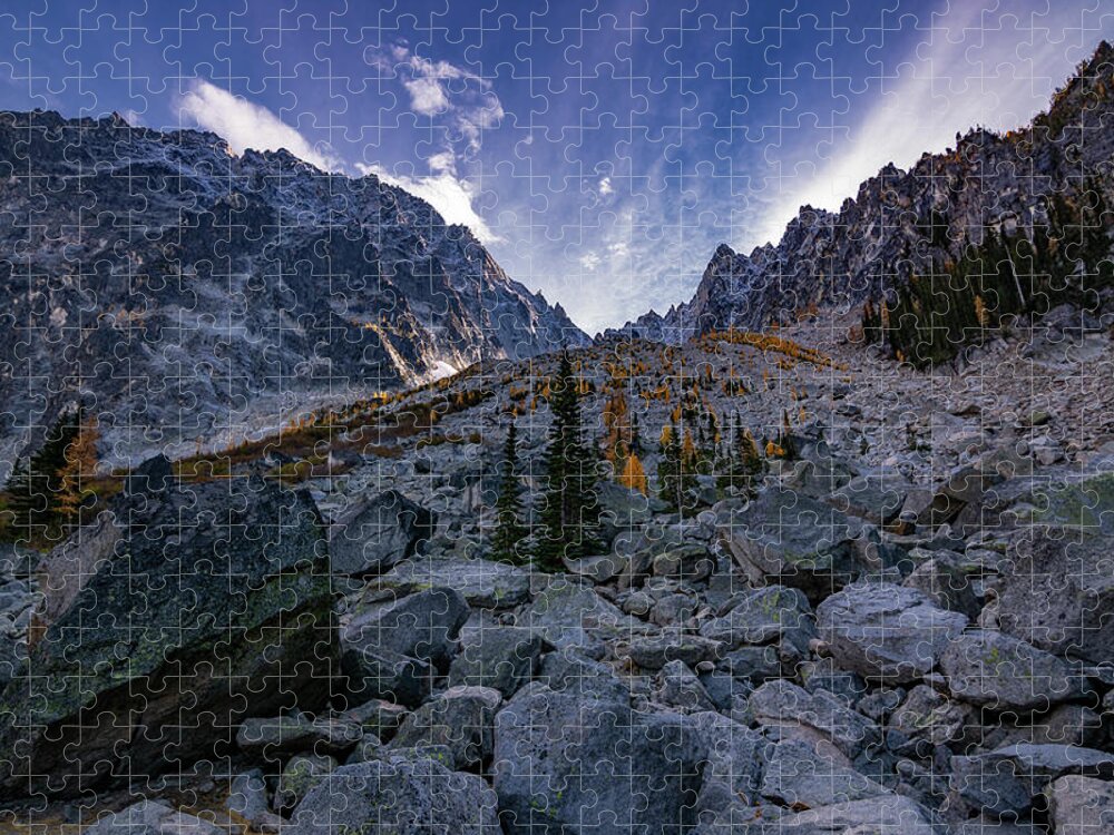 Enchantments Jigsaw Puzzle featuring the photograph The Enchantments - Larches 3 by Pelo Blanco Photo