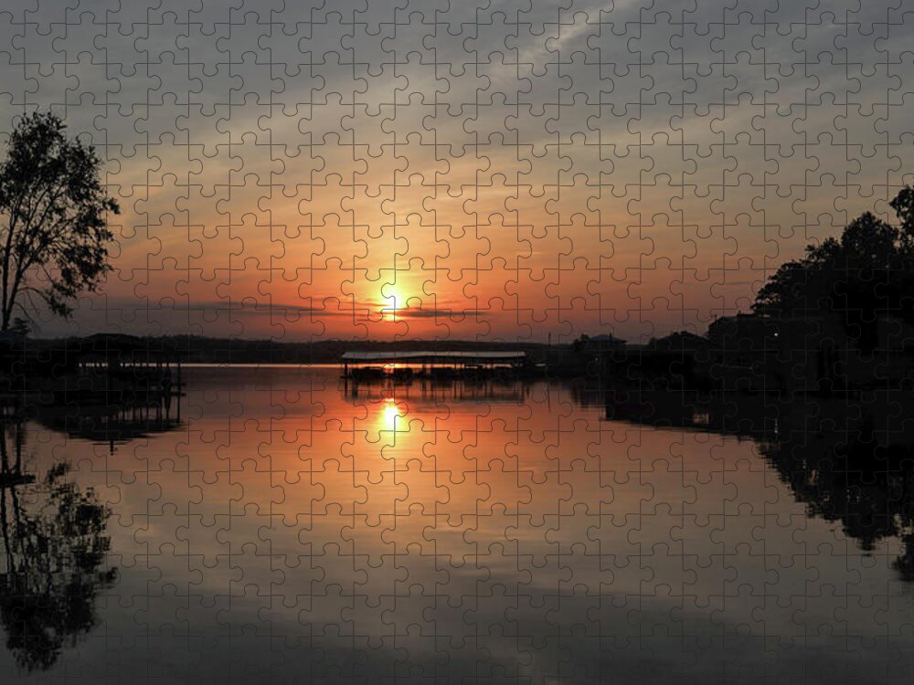 Sunrise Jigsaw Puzzle featuring the photograph The Fire, The Morning by Ed Williams