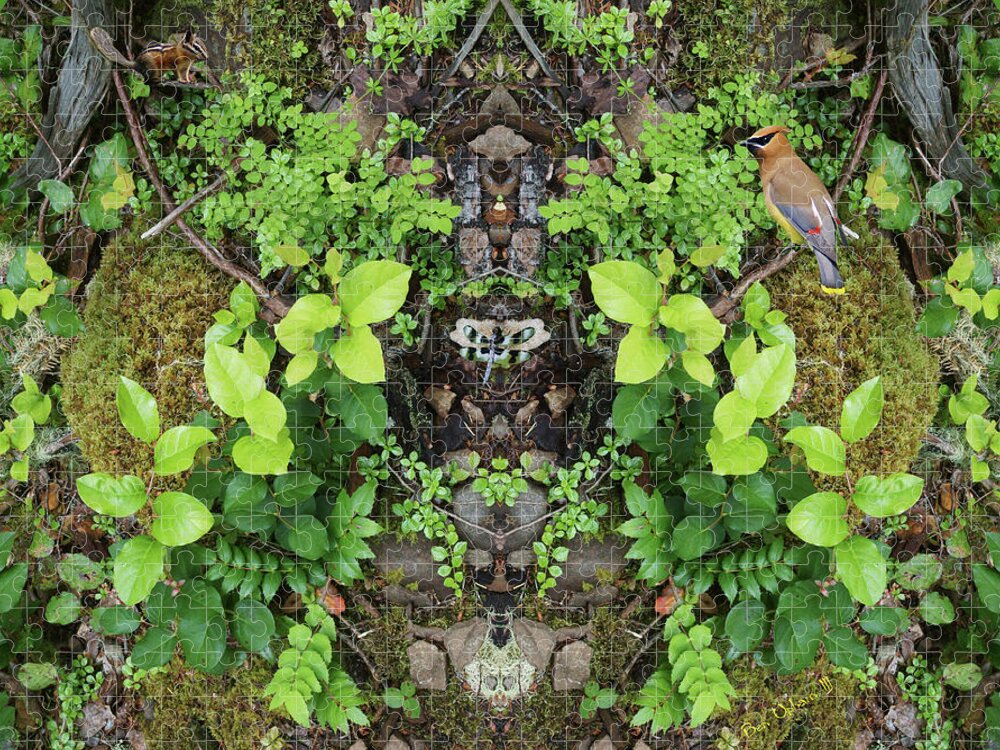 Nature Jigsaw Puzzle featuring the photograph The Forest Floorist #1 with Critters by Ben Upham III