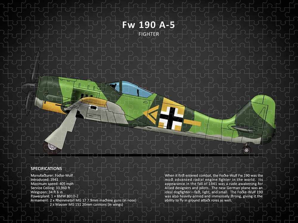Focke-Wolf Fw 190 Normandy World War II Jigsaw Puzzle New 1000 Piece 