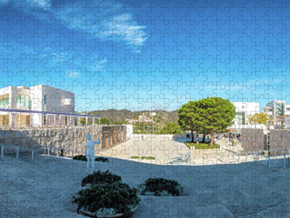 Brentwood Jigsaw Puzzle featuring the photograph The Getty Center in Los Angeles by David Levin