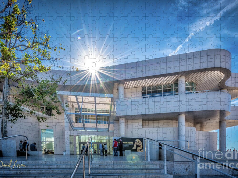 Brentwood Jigsaw Puzzle featuring the photograph The Getty's Museum Entrance by David Levin