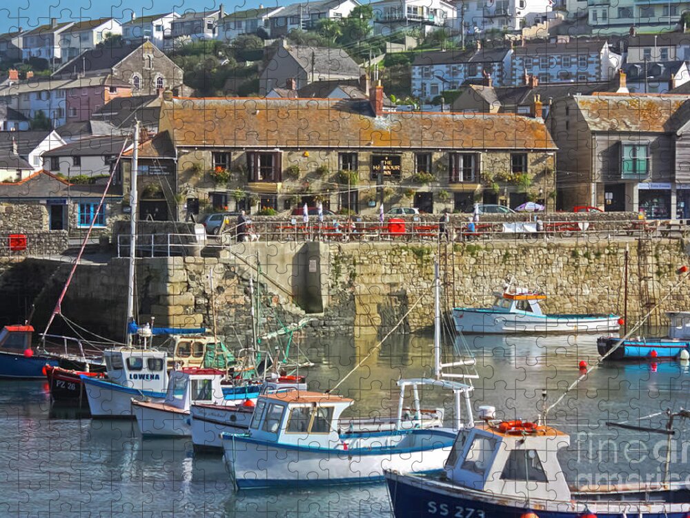 The Harbour Inn Jigsaw Puzzle featuring the photograph The Harbour Inn Porthleven by Terri Waters