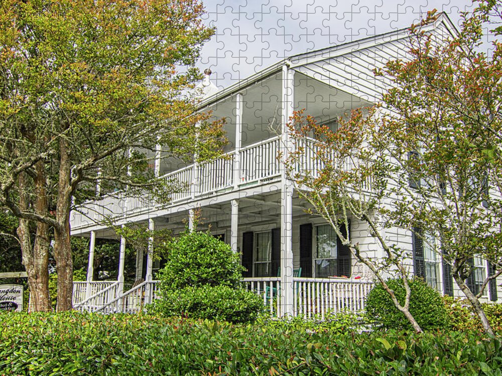 Langdon House Jigsaw Puzzle featuring the photograph The Historic Langdon House - Beaufort North Carolina by Bob Decker