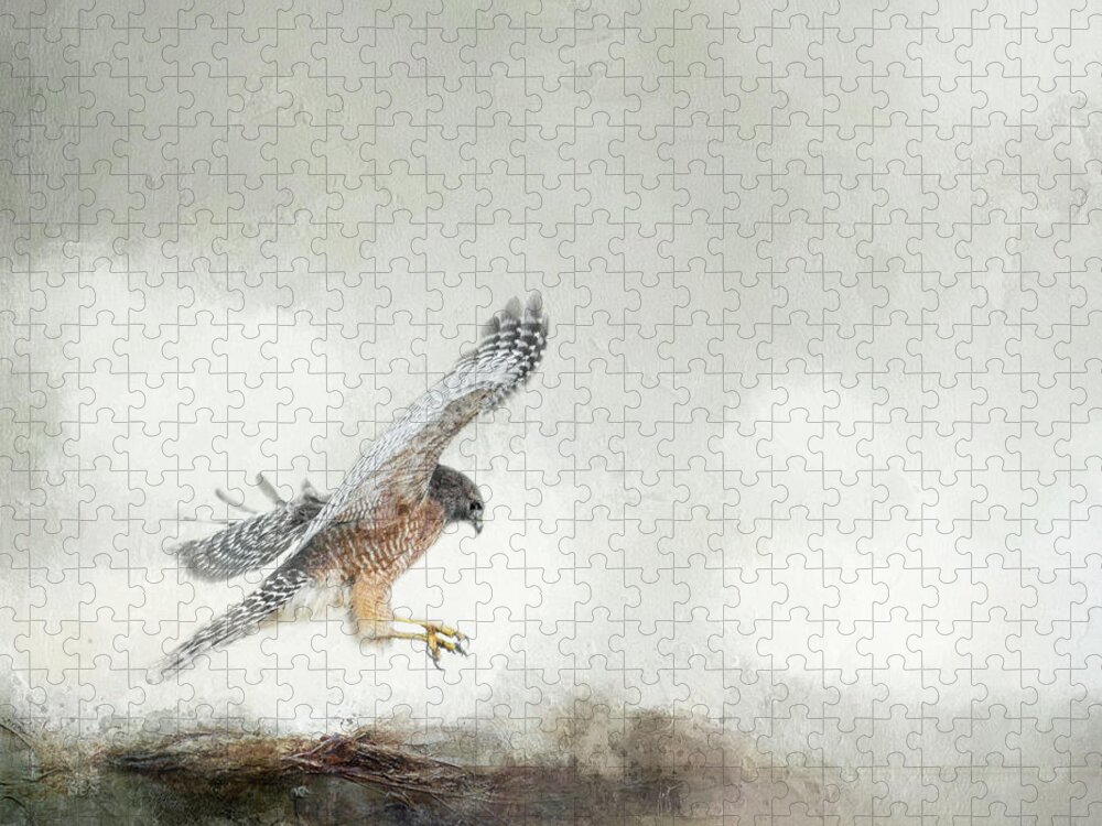 Bird Jigsaw Puzzle featuring the photograph The Huntress by Jai Johnson