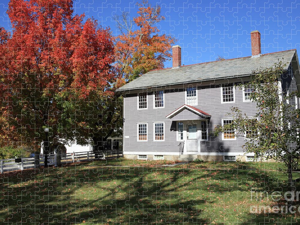 Infirmary Jigsaw Puzzle featuring the photograph The infirmary, Canterbury Shaker Village by Bryan Attewell