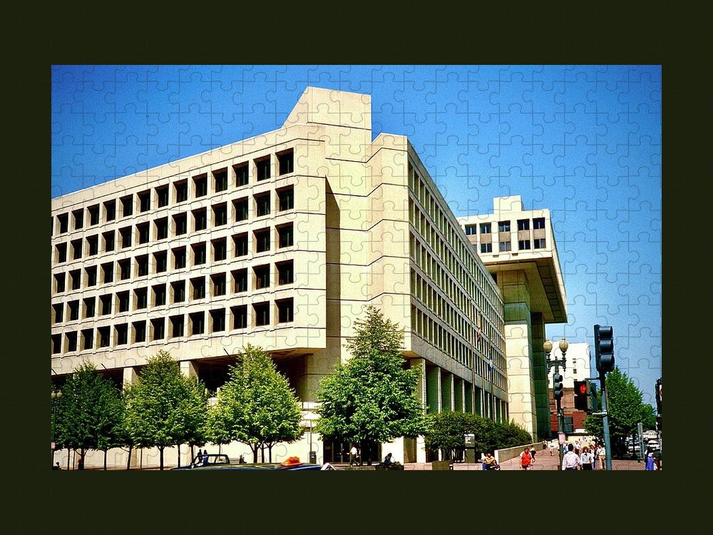 Edgar Jigsaw Puzzle featuring the photograph The J Edgar Hoover Building 1984 by Gordon James