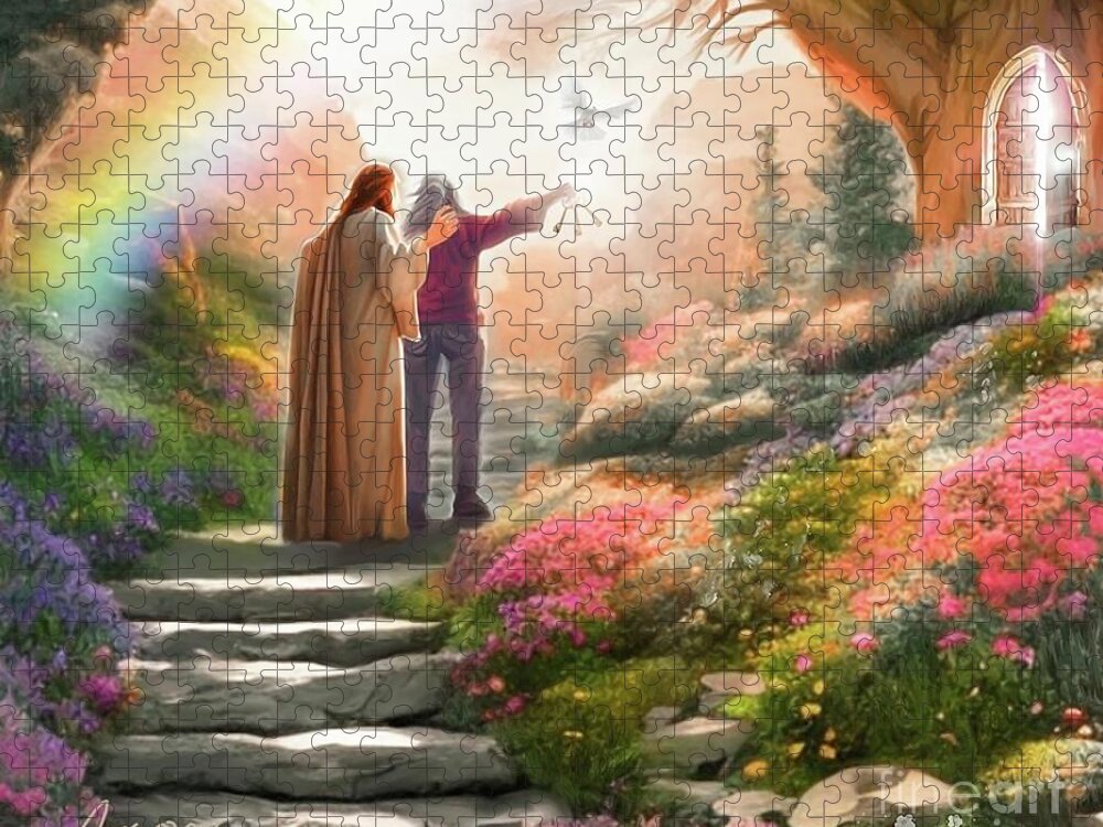Jen Page Jigsaw Puzzle featuring the digital art The Journey by Jennifer Page