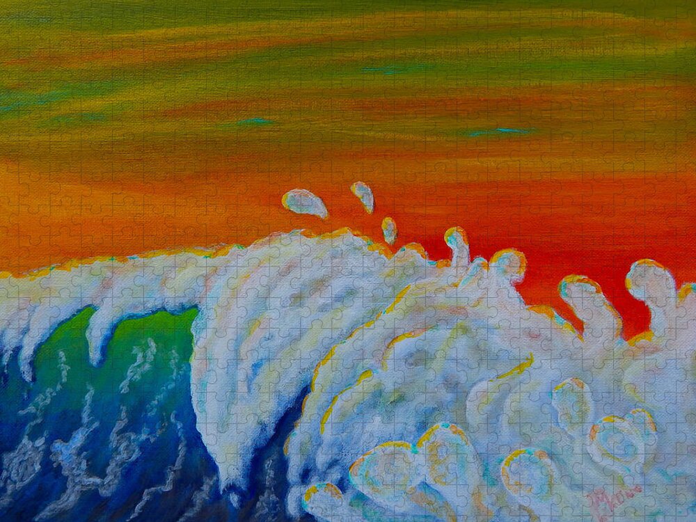 Surf Jigsaw Puzzle featuring the painting Joy of Suds by Mike Kling