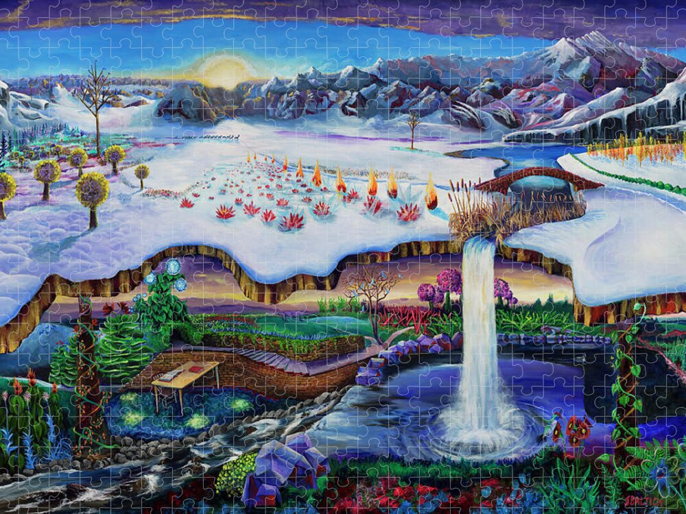 Water Jigsaw Puzzle featuring the digital art The Library by Joe Baltich