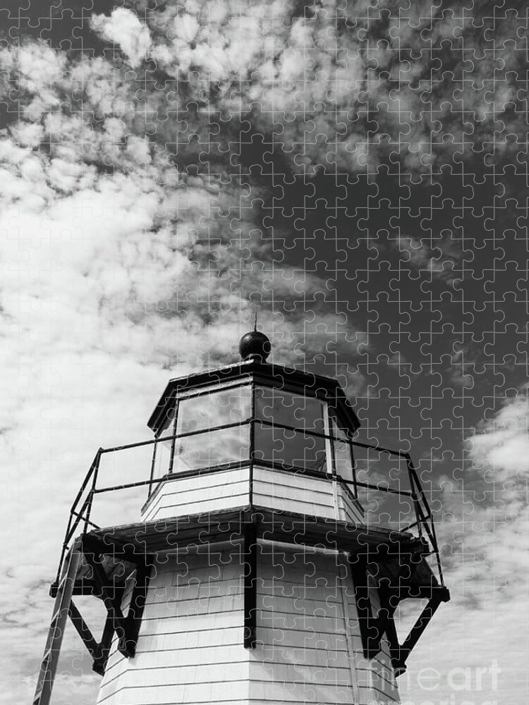 Arrowsic Jigsaw Puzzle featuring the photograph The Lighthouse by Edward Fielding