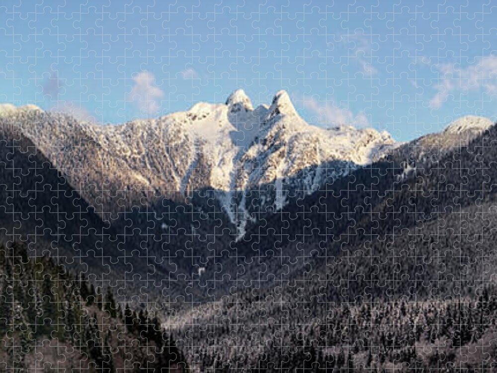 617 Jigsaw Puzzle featuring the photograph The Lions british columbia canada by Sonny Ryse