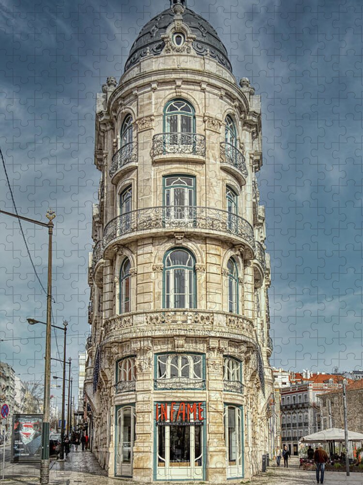 Lisbon Jigsaw Puzzle featuring the photograph the Lisbon Flatiron by Micah Offman