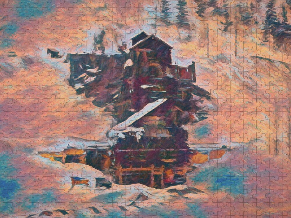 Madonna Mine Jigsaw Puzzle featuring the digital art The Madonna Mine 2 by Ernest Echols