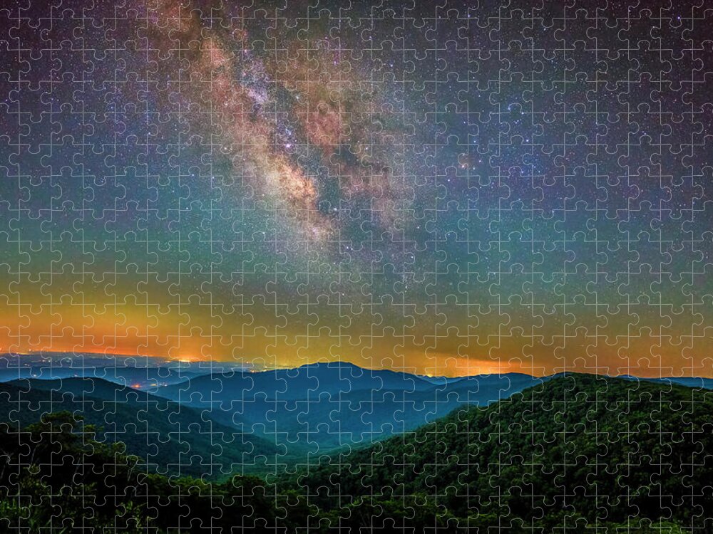 The Milky Way Over Shenandoah Jigsaw Puzzle featuring the photograph The Milky Way Over Shenandoah by Mark Papke