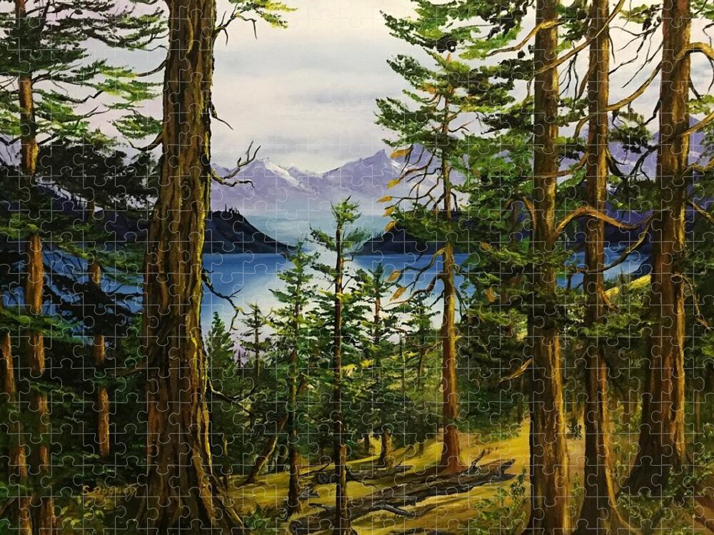 Narrows Jigsaw Puzzle featuring the painting The Narrows by Sharon Duguay