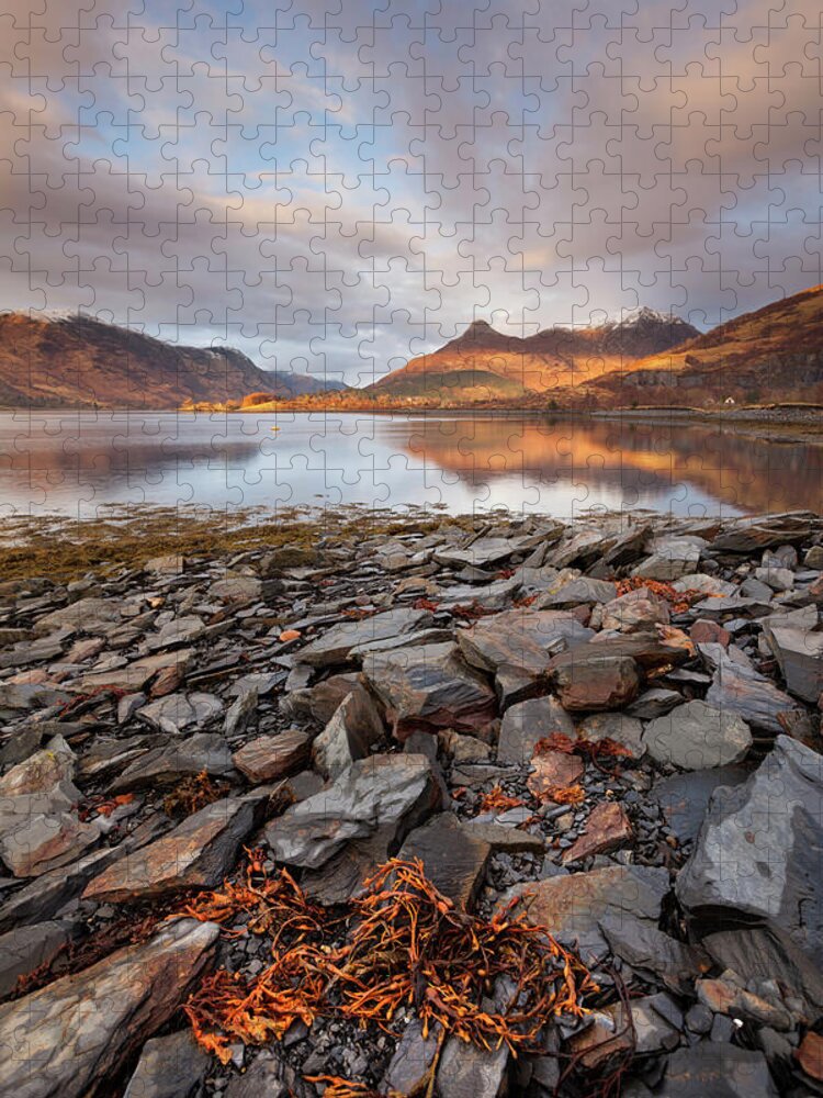 Loch Leven Jigsaw Puzzle featuring the photograph The Pap Of Glencoe, Loch Leven by Anita Nicholson