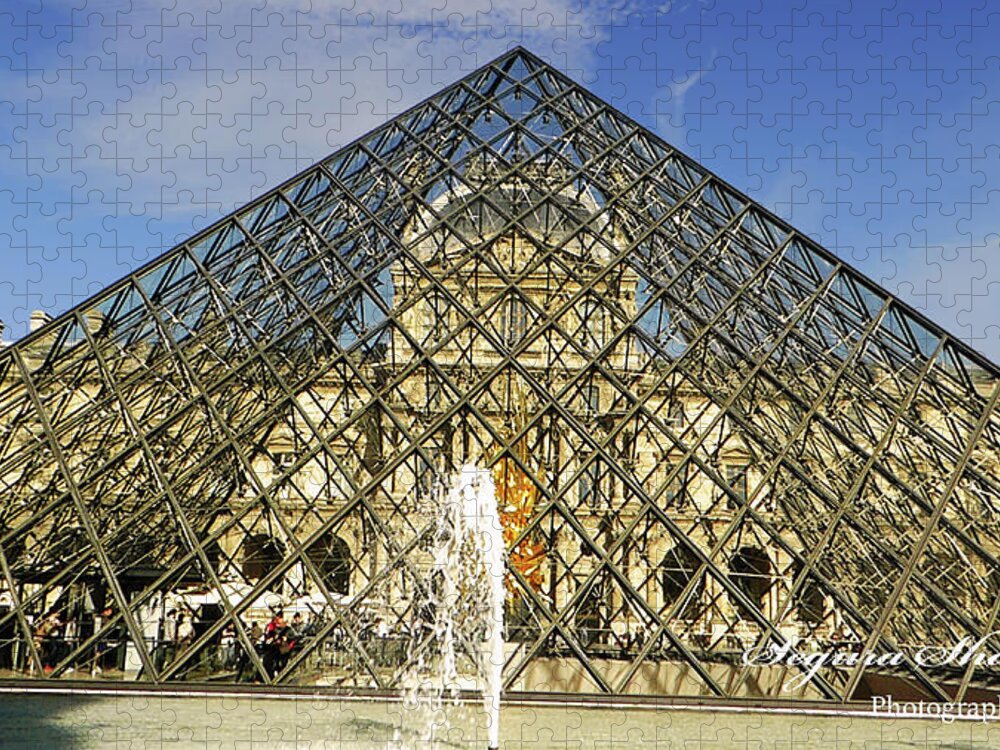 Louvre Jigsaw Puzzle featuring the photograph The Pyramid by Segura Shaw Photography