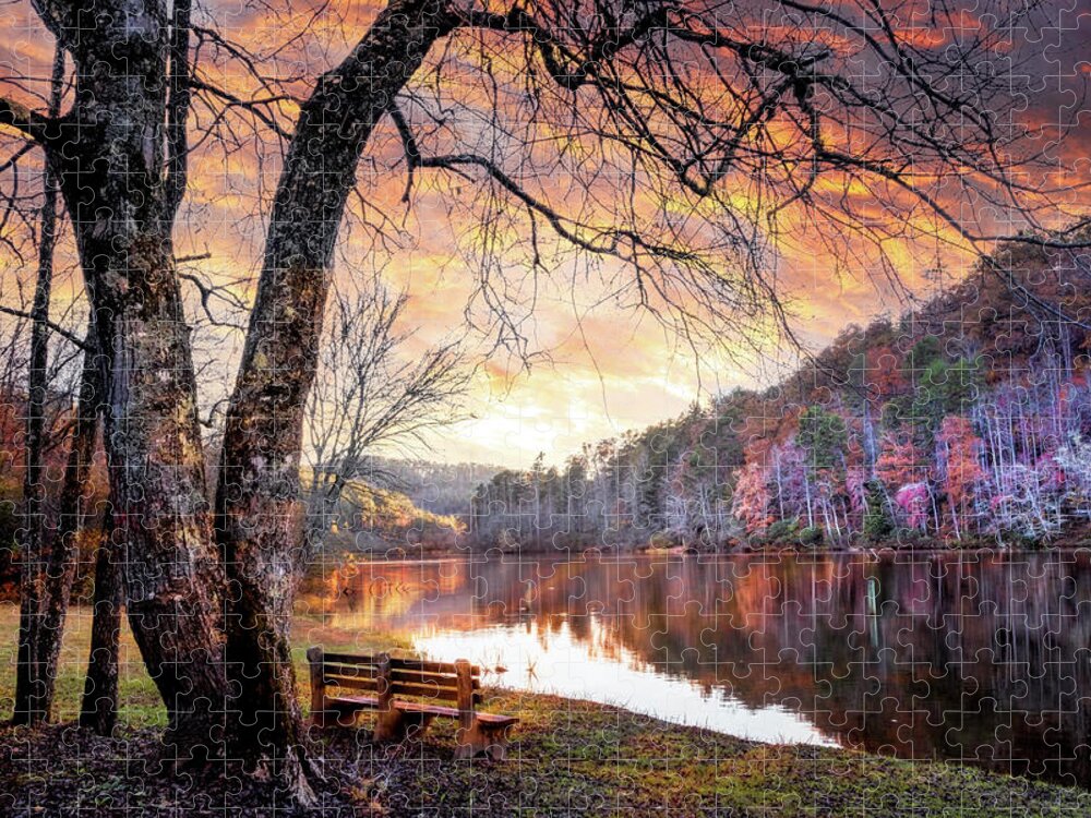 Carolina Jigsaw Puzzle featuring the photograph The Quiet of Sunset by Debra and Dave Vanderlaan
